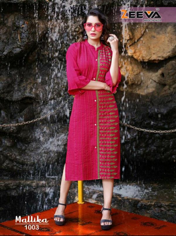 Zeeva Mallika Rayon Designer Kurti Collection